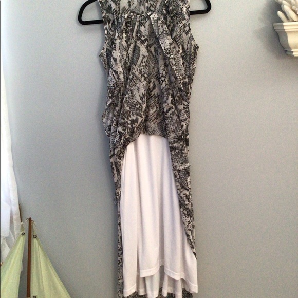 🔴So pretty! EUC 2 piece Calvin Klein snakeskin print dress size 2 - Picture 4 of 8